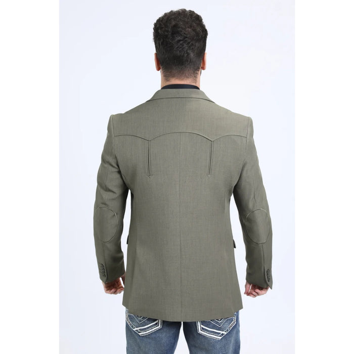 Platini Men’s Olive Western Double Button Blazer Jacket