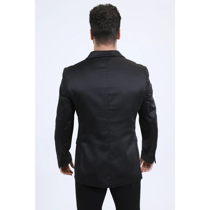 Platini Men’s Sleek Black Modern Fit Blazer