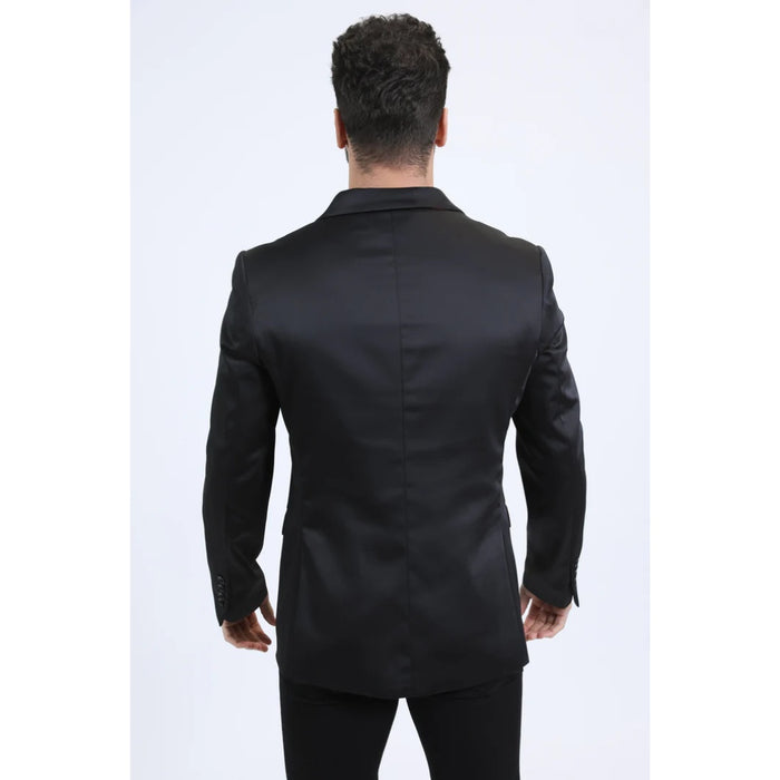 Platini Men’s Sleek Black Modern Fit Blazer
