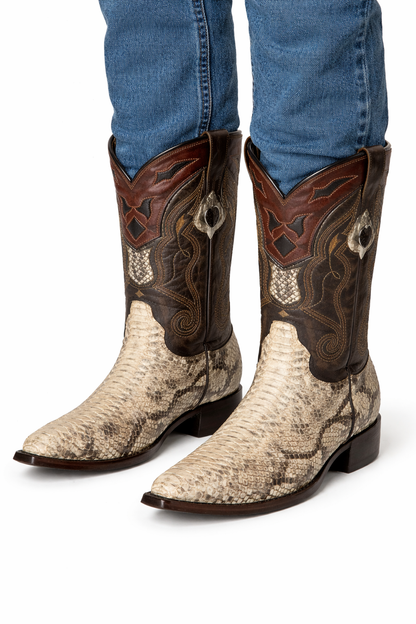 Pointy Snake Skin Boots