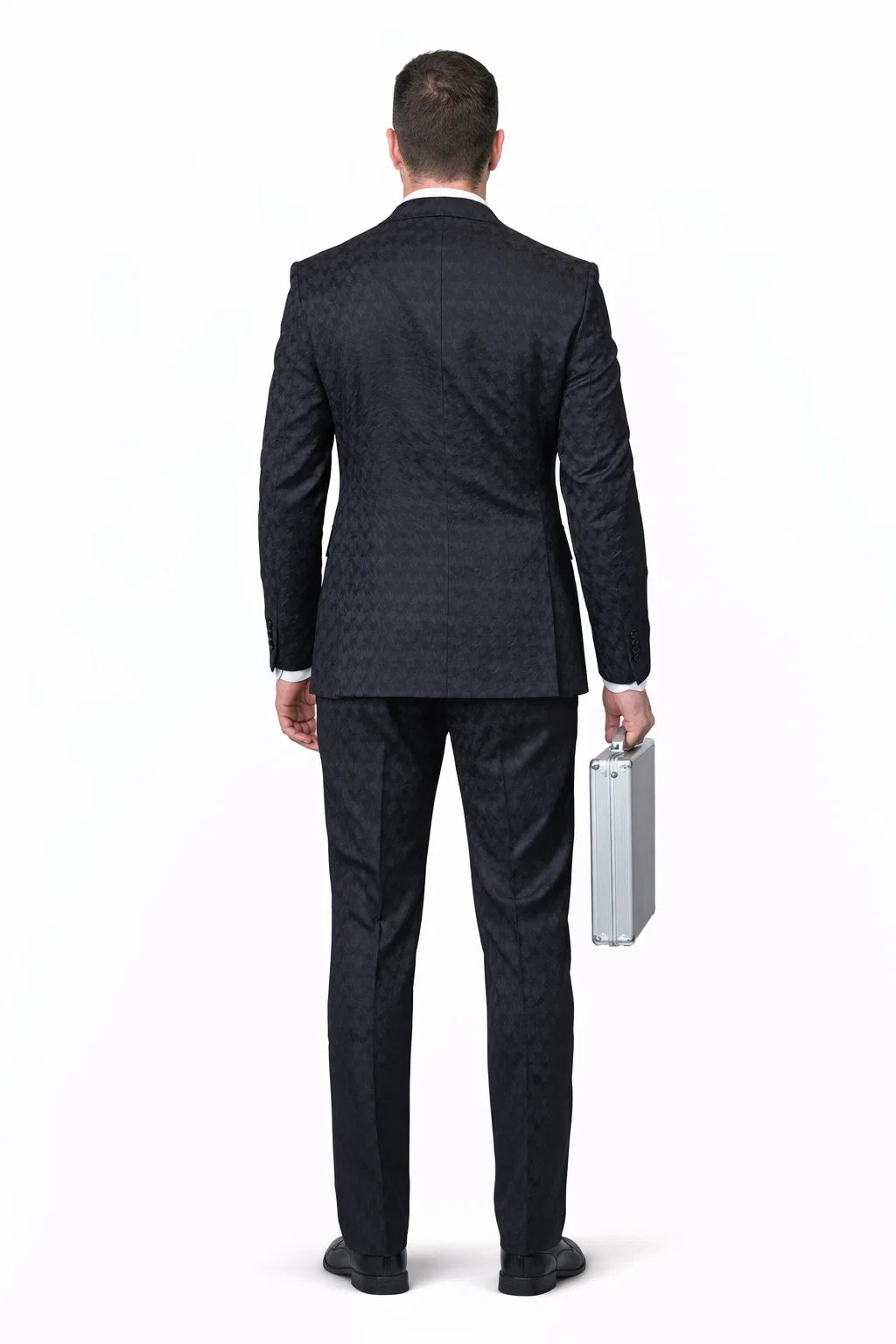 Statement Men’s 3-Piece 100% Wool Fashion Suit – Unique Checker Pattern