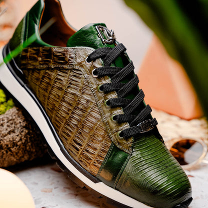 Marco Di Milano Portici - Olive Green Leather Dress Shoe