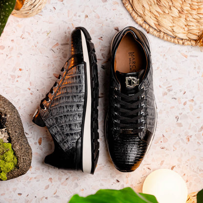 Marco Di Milano Portici Gray/Black Leather Oxford Shoe