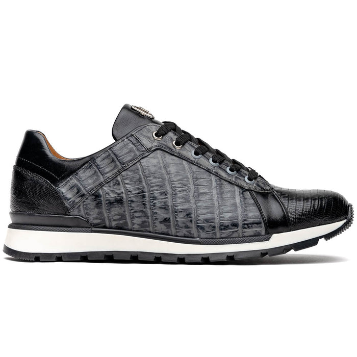Marco Di Milano Portici Gray/Black Leather Oxford Shoe