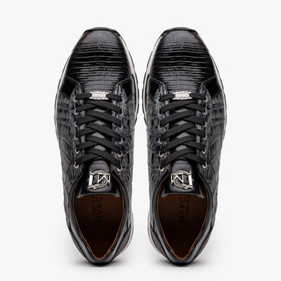 Marco Di Milano Portici Gray Men's Exotic Lizard / Crocodile Casual Sneakers 5 PORTICI_CAIMAN-LIZARD TEJU_GRAY_9  - from alligatorwarehouse.com