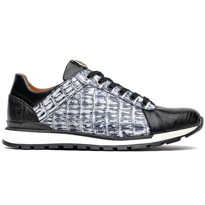 Marco_Di_Milano Portici Newspaper Black Leather Oxfords