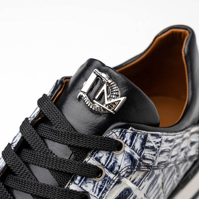 Marco Di Milano Portici Newspaper Men's Exotic Lizard / Crocodile Casual Sneakers 3 PORTICI_CAIMAN-LIZARD TEJU_NEWSPAPER_8.5  - from alligatorwarehouse.com