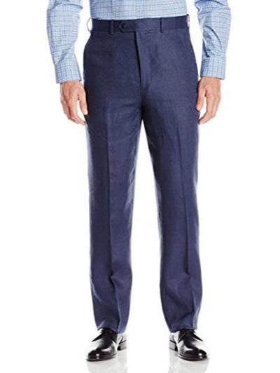 Linen Suit - Mens Summer Suits Blue Color - Beach Wedding 3 4O-2282  - from alligatorwarehouse.com