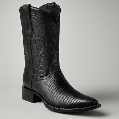 Men's Wild West Teju Lizard Skin 3X Toe Boots 29507 15 2950703-060  - from alligatorwarehouse.com