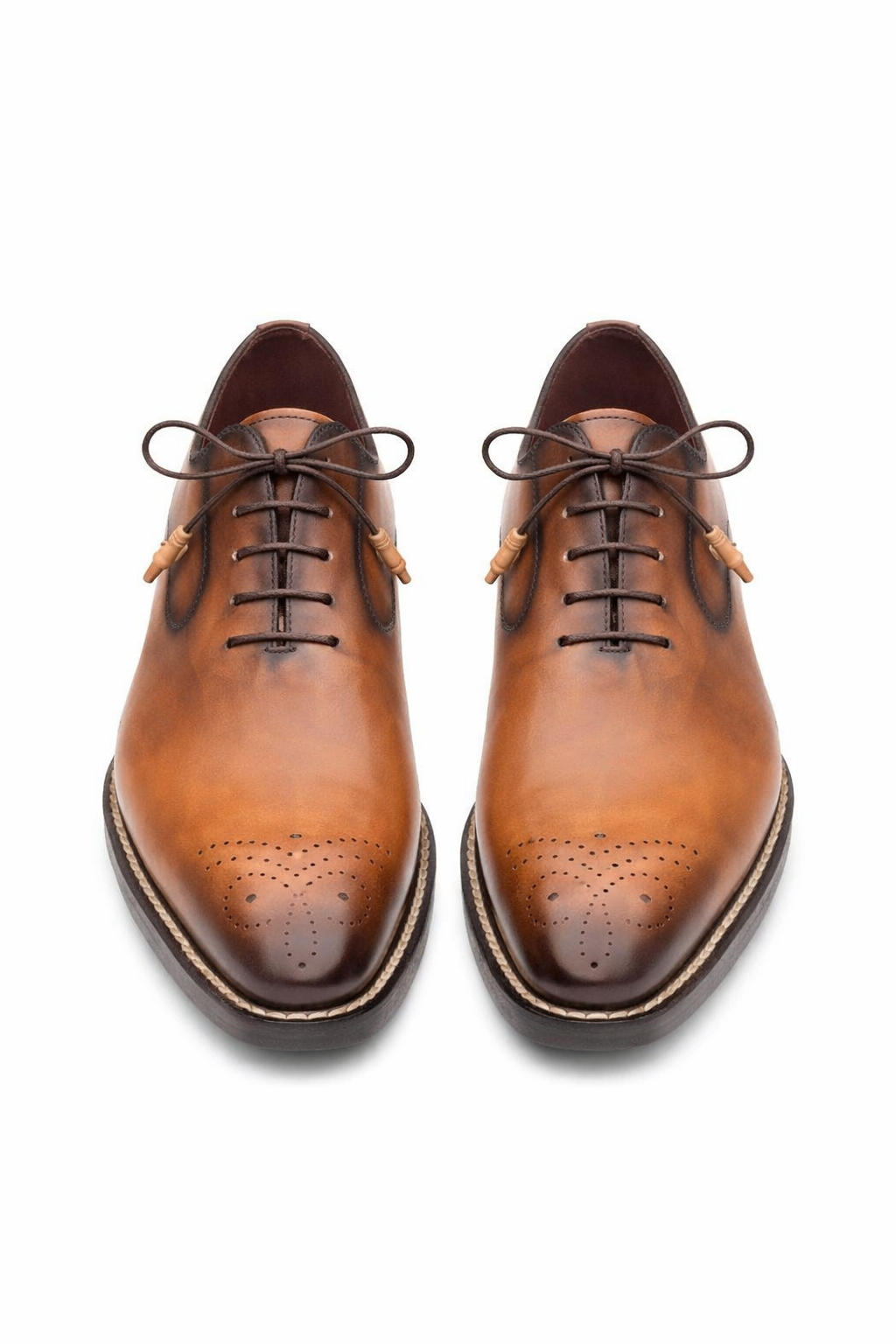Mezlan Coventry Cognac Italian Calfskin Leather Oxford