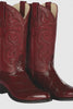 J Toe Cowboy Boots - J Toe Western Boots - Los Altos Boots - Mens Dress Cowboy Boot - Low Priced Burgundy Eel Cowboy Boots J-Toe- in  Burgundy