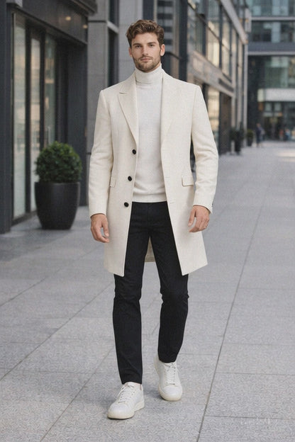 Mens White Overcoat - White Topcoat For Men