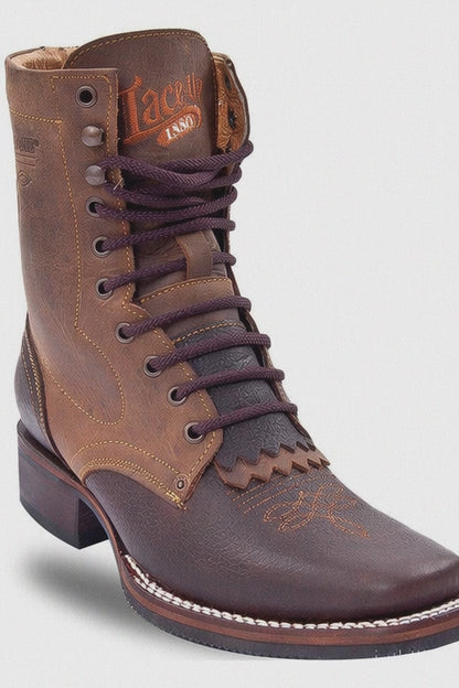 Lace Up Cowboy Boots