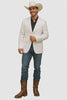Western Blazer - Saco Para Hombre - Mens Double Button Western White Blazer