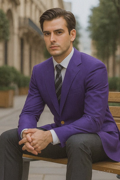 Neil Allyn Career Basics Men's Purple Blazer Jacket