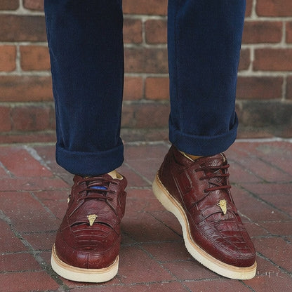 Men's Wild West Boots Caiman and Ostrich Skin Shoe 2ZA050206