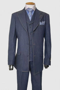 Men's Denim Formal Suit