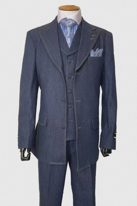 Men's Denim Formal Suit