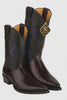 Men's King Exotic Snip Toe Eel Boots Handcrafted Burnished Purple (494RD0866)