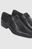 Men’s Black Genuine Full Crocodile Leather Lace-Up Dress Shoes
