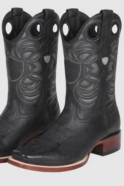 Smooth Ostrich Rodeo Toe Western Boots