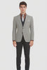 Mens Sport Coat Houndstooth Vinci Black and White Suit