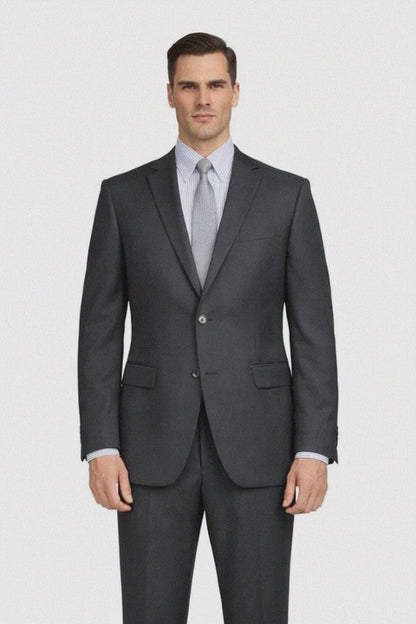 Mantoni Black or Gray 2-Button Slim or Modern Fit Suit