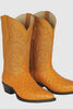 Los Altos Men's Yellow Gold Buttercup Genuine Full Quill Ostrich Boots