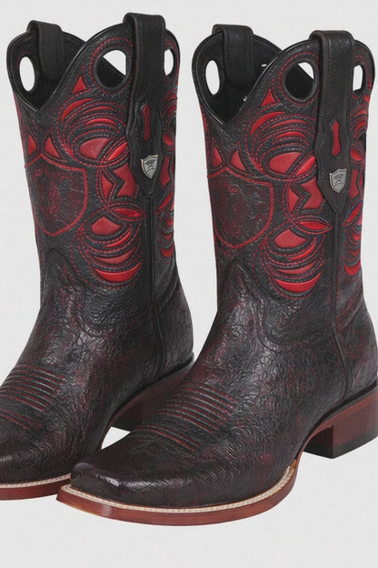 Smooth Ostrich Rodeo Toe Western Boots