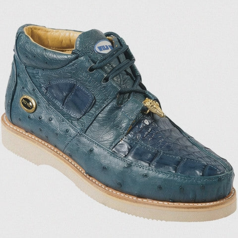 Men's Wild West Boots Caiman and Ostrich Skin Shoe 2ZA050214