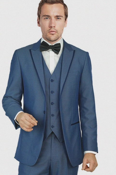 Oscar Tuxedo Sharkskin Gray or Blue by Giorgio Fiorelli