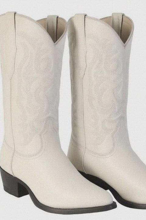 Los Altos Men's Winter white Genuine Elk Leather J Toe Boots-995104