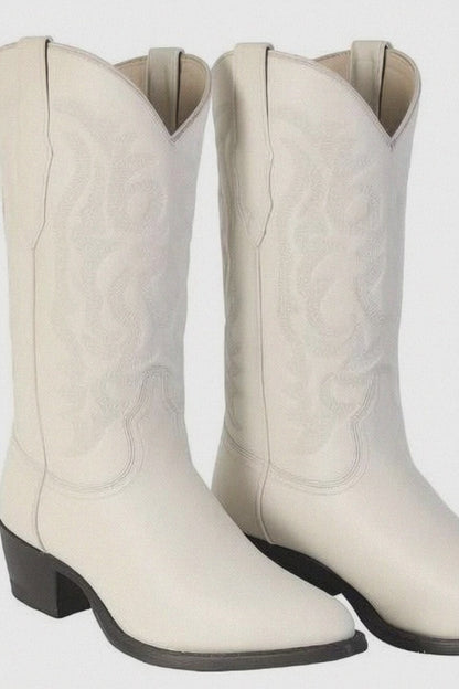 Los Altos Men's Winter white Genuine Elk Leather J Toe Boots-995104