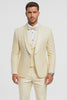 Men’s Ivory Vested Tuxedo – Stylish Floral Lace Designer Wedding Suit