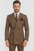 Classic Fit in Brown Plaid Color by Rossiman