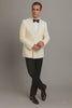 Ivory Double Breasted Tuxedo Dinner Jacket - Cream Dinner Jacket - Off White Tuxedos