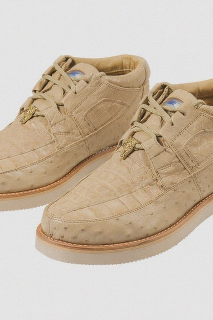 Men's Wild West Boots Caiman and Ostrich Skin Shoe 2ZA050211