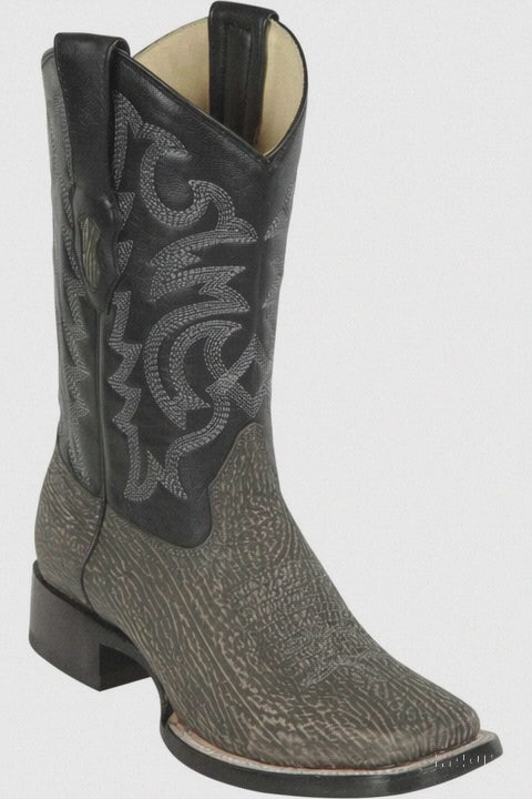 Men's Los Altos Shark Skin Wide Square Toe Boots