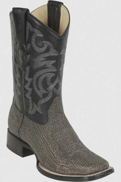 Men's Los Altos Shark Skin Wide Square Toe Boots
