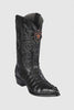 Los Altos Men's Black Genuine Caiman Tail Boots