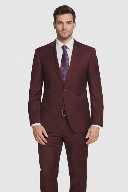 Giorgio Fiorelli Two-Button Suit in Burgundy, Camel, Beige