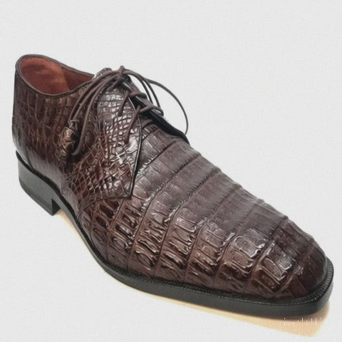 Los Altos All-Over Crocodile Lace Up Dress Shoes