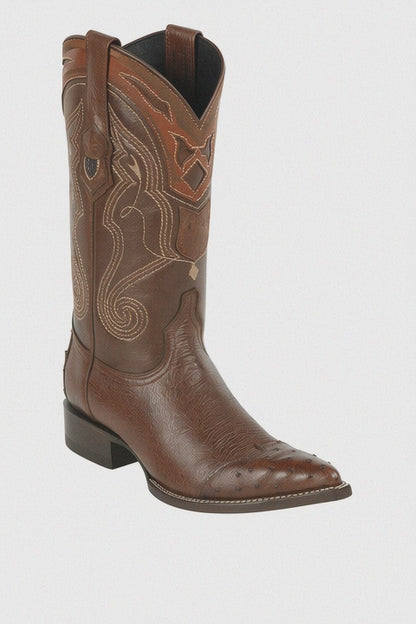 Men's Wild West Smooth Ostrich Skin 3X Toe Boots 29504-B
