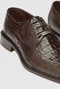 Mens Belvedere Chapo Caiman Crocodile Hornback Dress Shoe in Brown