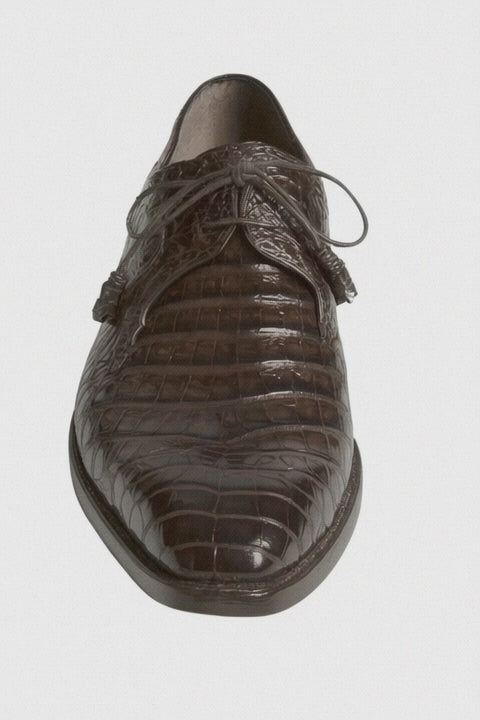Mens Mezlan Anderson Caiman Crocodile Dress Shoe in Brown