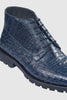 Navy Genuine Caiman Crocodile Belly Ankle Los Altos Boot