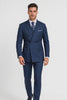 Royal Blue Pinstripe Suit - Gangster Suit - 1920's Suit - Double Breasted Suit