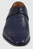 Men's Navy Crocodile & Calfskin Leather Slip-On Dress Loafers