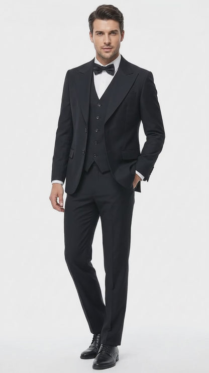 Mens Joker 2 Black 3-Piece Suit – Premium Movie-Inspired Cosplay Costume, Halloween & Formal Dress Outfit