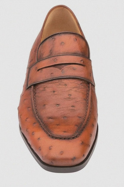 Lisbon Ostrich Brandy By Mezlan Made In Spain Brand